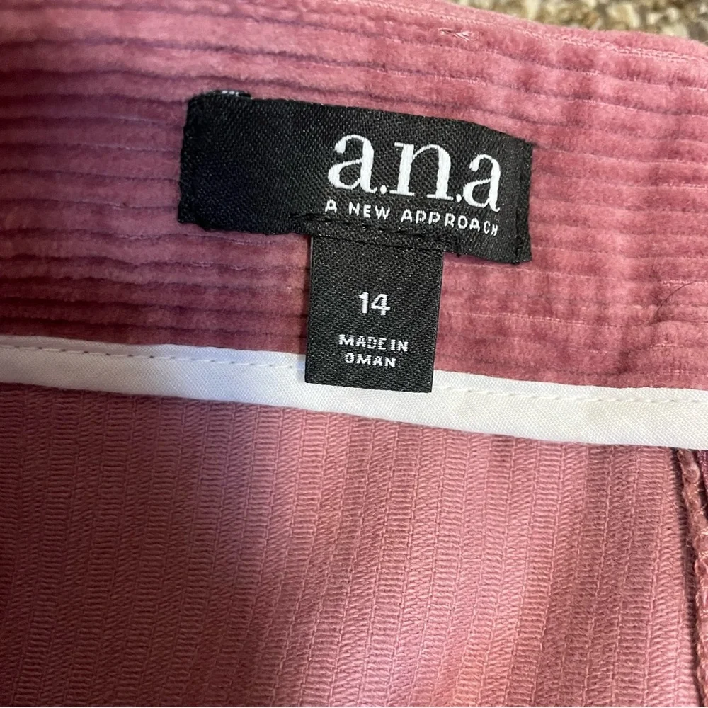 A.N.A. A new Approach Corduroy Skirt pink preppy mini size 14